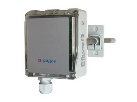 Ridan 097U0019R - Канальный датчик влажности и температуры RHS440R, точность 3%, выходной сигнал влажность 4-20 мА, температура 4-20 мА