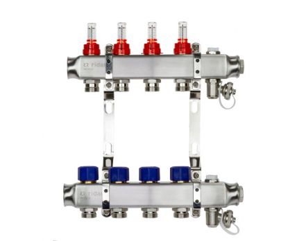 Ridan 088U0961R - Комплект коллекторов SSM-11RF set с расходомерами и кронштейнами, 11 контуров