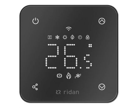 Ridan 088L1144R - Комнатный термостат RSmart-FB с Wi-Fi подключением 230V, черный