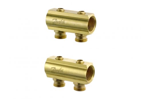 Danfoss 088U0549 - Распределительный коллектор типа FHF с запорным вентилем, конфигурация 9+9