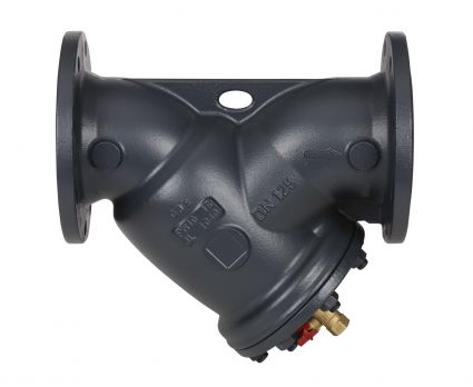 Danfoss 065B7729 - Фильтр сетчатый FVF Ду32 со сливным краном, чугун, фланцевый, Ру16