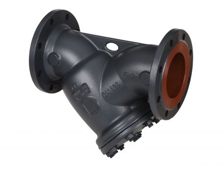 Danfoss 065B7773 - Фильтр сетчатый FVF Ду32 с пробкой, чугун, фланцевый, Ру25