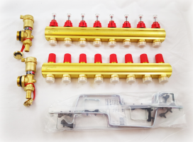 Коллекторы Danfoss FHF-8F с расходомерами для 8 контуров 088U0528